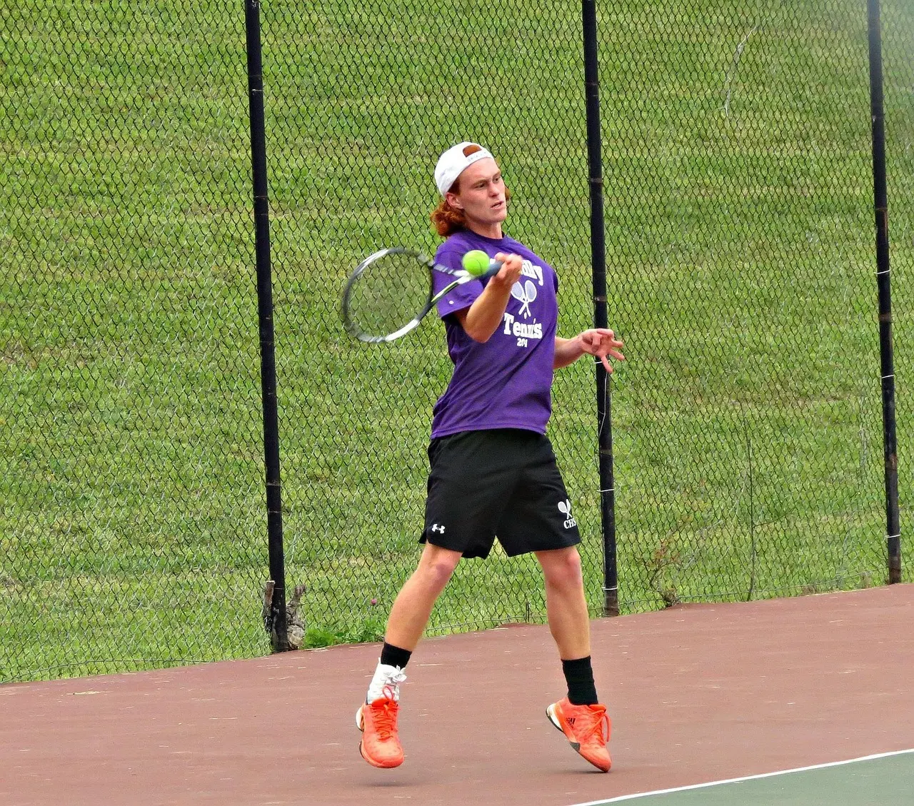 Tennisspiller i aktion